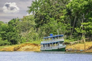 Boat on the Amazon River